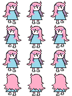 simple sprite sheet of my character.